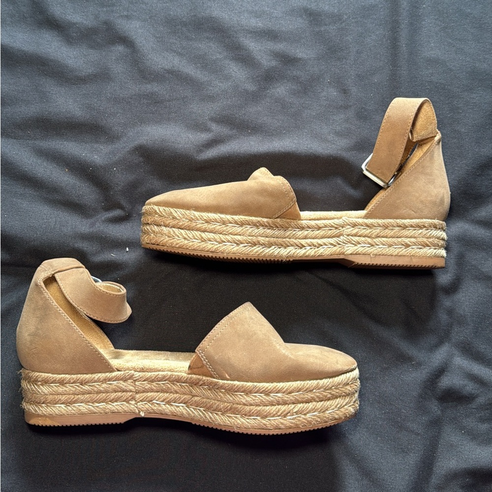 NWOT Naturalizer Tan Espadrille Platform Shoes